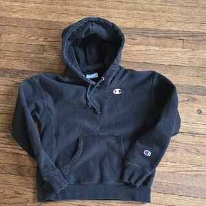 Champion Womens Black Hoodie Sweatshirt